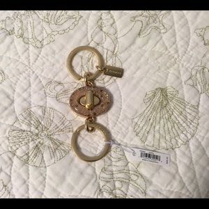 Coach Turnlock Keyring Bag Charm Keychain Fob